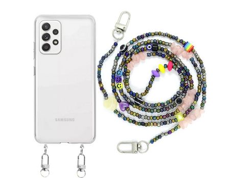 Funda cristal con Rosario smile para Samsung Galaxy A52S