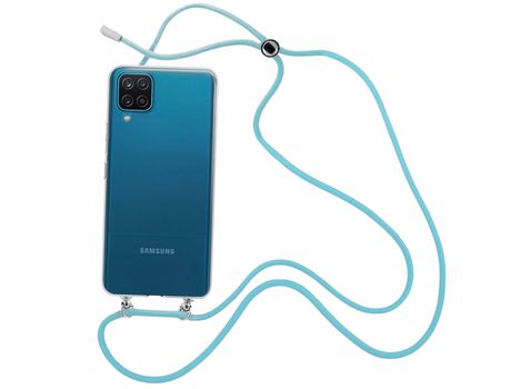 Funda cristal con Cordón azul para Samsung Galaxy M12