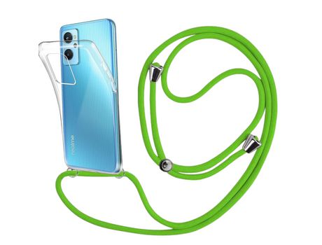 Funda cristal con Cordón verde para Oppo A96