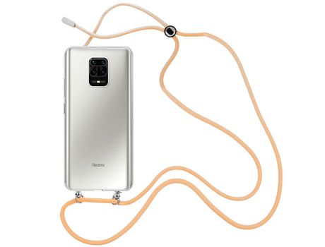 Funda cristal con Cordón Naranja para Xiaomi Redmi Note 9 Pro Max