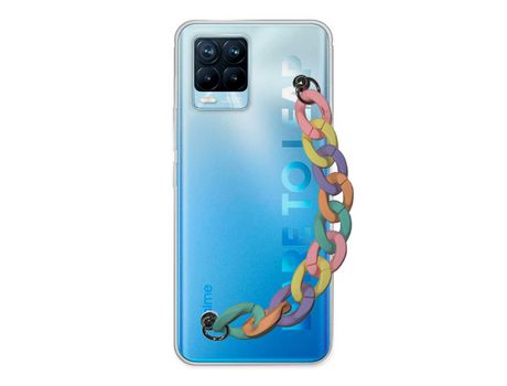 Funda cristal con Soporte rainbow para Realme 8 4G