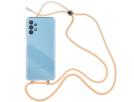 Funda cristal con Cordón Naranja para Samsung Galaxy M33 5G