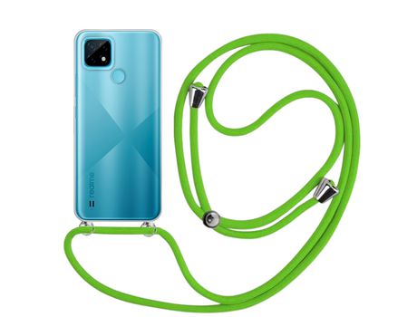 Funda cristal con Cordón verde para Realme C21Y