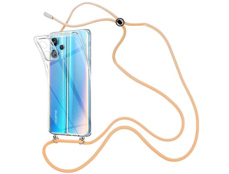 Funda cristal con Cordón Naranja para Realme 9 5G