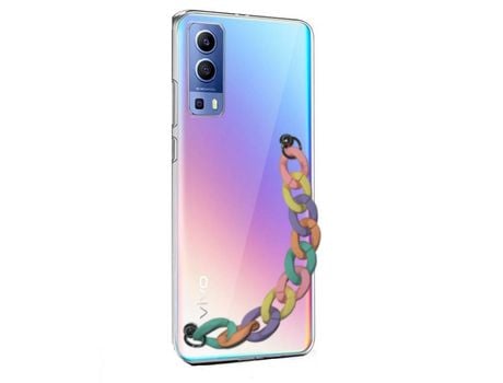 Funda cristal con Soporte rainbow para Vivo Y72 5G