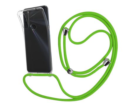 Funda cristal con Cordón verde para TCL 20 SE