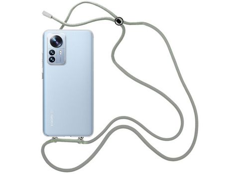 Funda cristal con Cordón Gris para Xiaomi 12 Lite