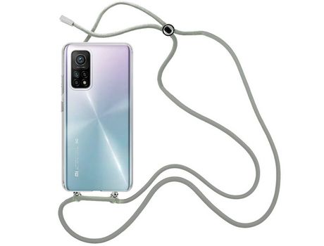 Funda cristal con Cordón Gris para Xiaomi Mi 10T