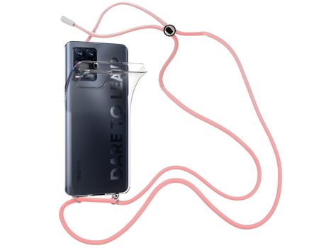 Funda cristal con Cordón rosa para Realme Narzo 30 5G