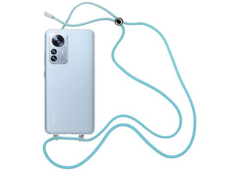 Funda cristal con Cordón azul para Xiaomi 12 Lite