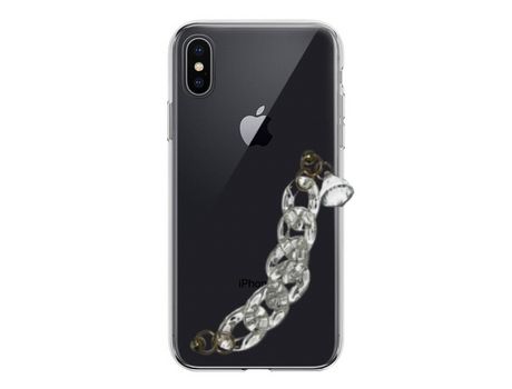 Funda cristal con Soporte diamante para iPhone X