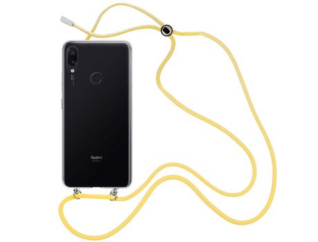 Funda cristal con Cordón Amarillo para Xiaomi Redmi Note 7 Pro