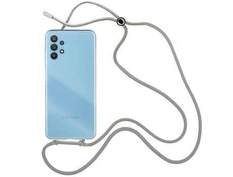 Funda cristal con Cordón Gris para Samsung Galaxy M53 5G