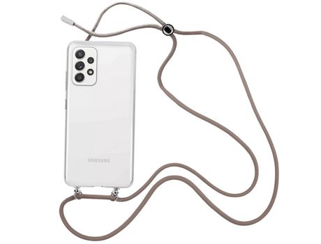 Funda cristal con Cordón Marrón para Samsung Galaxy A52S