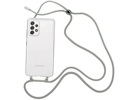 Funda cristal con Cordón Gris para Samsung Galaxy A32 5G