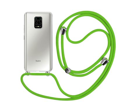 Funda cristal con Cordón verde para Xiaomi Redmi Note 9 Pro Max