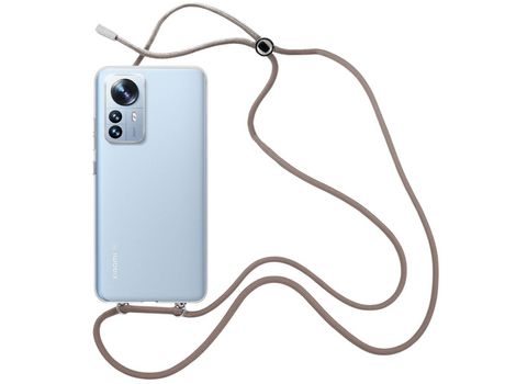 Funda cristal con Cordón marrón para Xiaomi 12 Lite