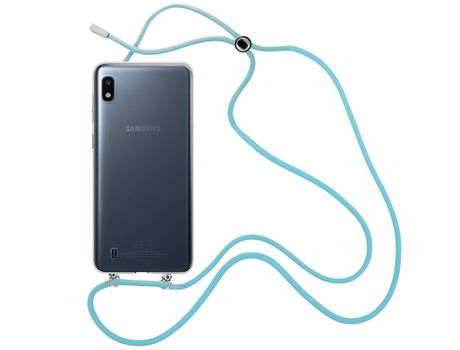 Funda cristal con Cordón azul para Samsung Galaxy A10