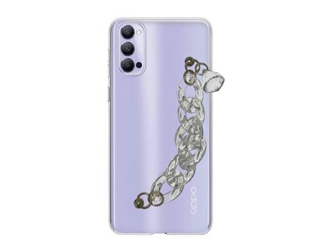 Funda cristal con Soporte diamante para Oppo Reno 4