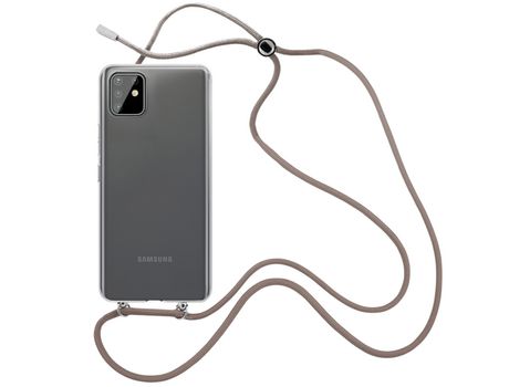 Funda cristal con Cordón marrón para Samsung Galaxy Note 10 Lite