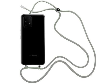 Funda cristal con Cordón Gris para Samsung Galaxy S10 Lite