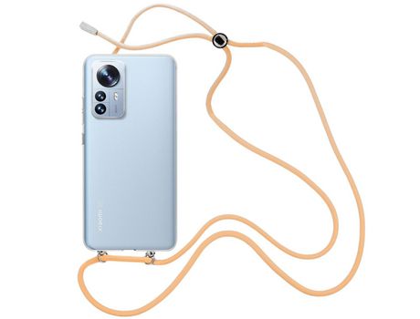 Funda cristal con Cordón Naranja para Xiaomi 12 Lite