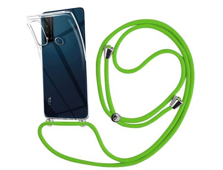 Funda cristal con Cordón verde para TCL 20R 5G