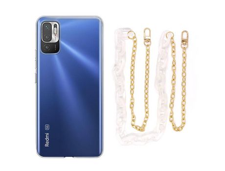 Funda cristal con Cordón Cadena Negro para Google Pixel 4A 4G