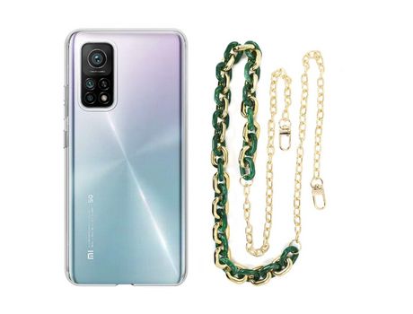 Funda cristal con Cordón Cadena azul para iPhone 13 Mini