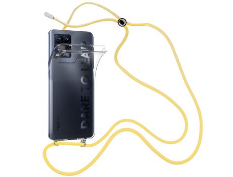Funda cristal con Cordón Amarillo para Realme 8 5G