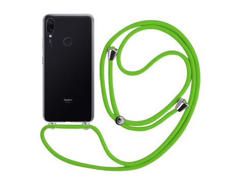 Funda cristal con Cordón verde para Xiaomi Redmi Note 7