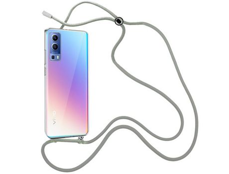 Funda cristal con Cordón Gris para Vivo Y72 5G