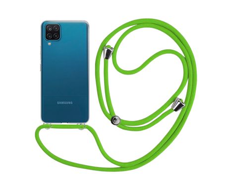 Funda cristal con Cordón verde para Samsung Galaxy M12