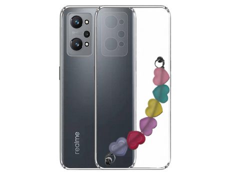 Funda cristal con Soporte Corazones para Realme GT Neo 2