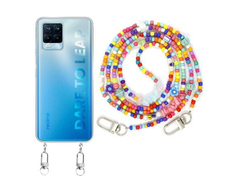 Funda cristal con Rosario colorful para Realme 8 Pro