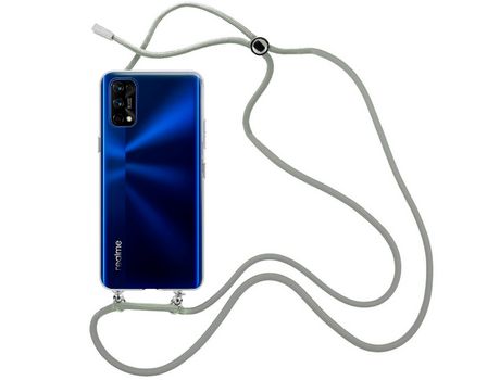 Funda cristal con Cordón Gris para Realme 7 Pro