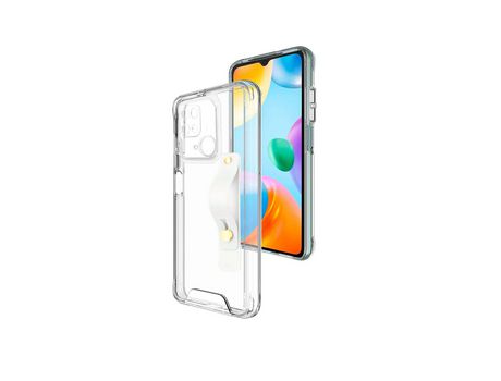 Funda acrílico certificación militar MIL-STD 810G con Soporte Multifunción para Xiaomi Redmi 10C Transparente