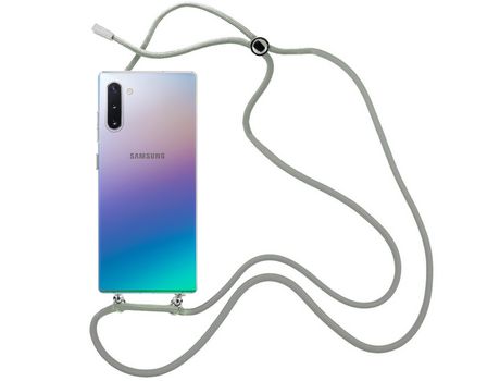 Funda cristal con Cordón Gris para Samsung Galaxy Note 10