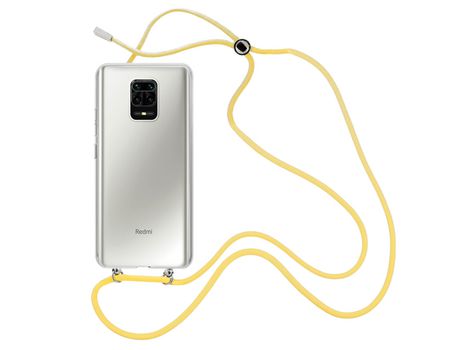 Funda cristal con Cordón Amarillo para Xiaomi Redmi Note 9 Pro Max