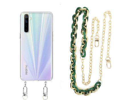 Funda cristal con Cordón verde para Honor 50