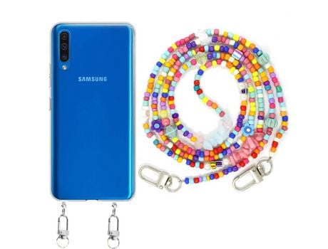 Funda cristal con Rosario colorful para Samsung Galaxy A30s