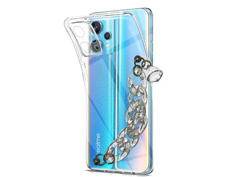 Funda cristal con Soporte diamante para Realme 9 Pro Plus
