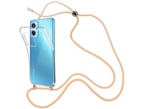 Funda cristal con Cordón Naranja para Oppo A96
