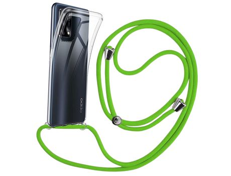Funda cristal con Cordón verde para Oppo A74