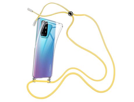 Funda cristal con Cordón Amarillo para Oppo A94 5G