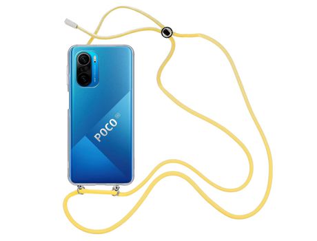 Funda cristal con Cordón Amarillo para Xiaomi Poco F3