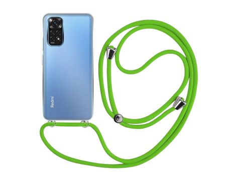 Funda cristal con Cordón verde para Xiaomi Redmi Note 11