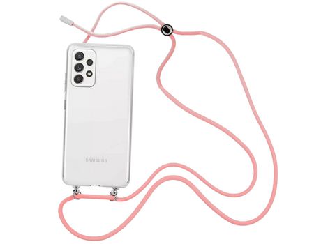 Funda cristal con Cordón rosa para Samsung Galaxy A32 5G