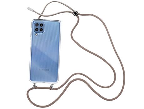 Funda cristal con Cordón marrón para Samsung Galaxy M32