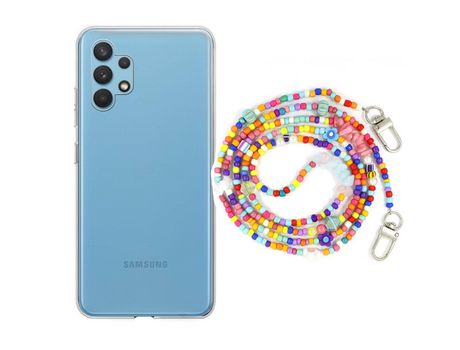 Funda cristal con Rosario colorful para Samsung Galaxy A22 4G